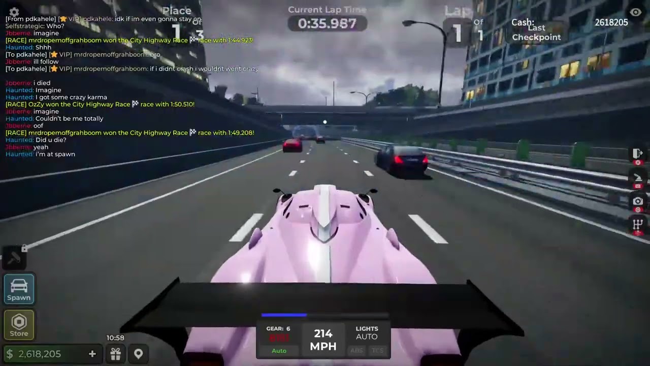 World Record Run-Midnight Chasers-City Highway Race-1 min 18 secs