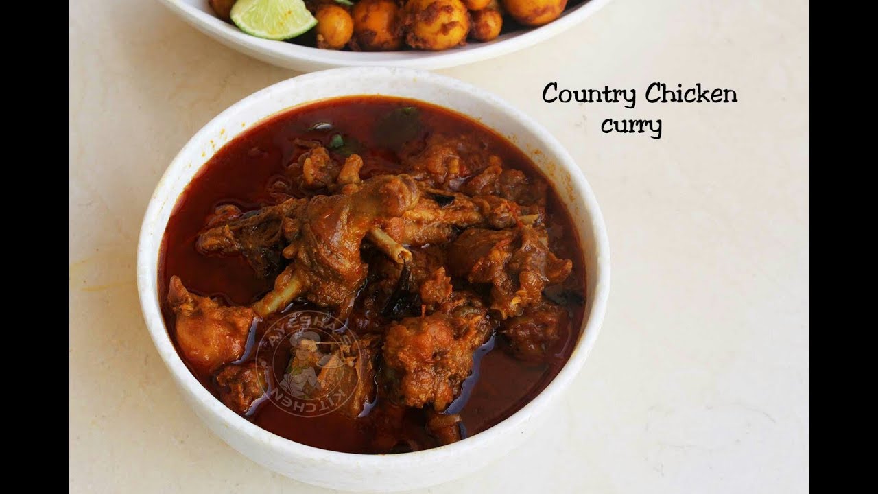 നാടൻ കോഴി കൊണ്ടുള്ള ചിക്കൻ കറി | malabar chicken curry with country chicken - Nadan kozhi curry