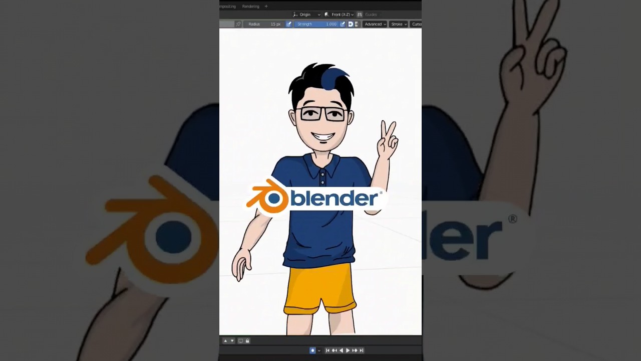 2D Animation in Blender #blender #blendertutorial #shorts #youtubeshorts #animation #shortvideo