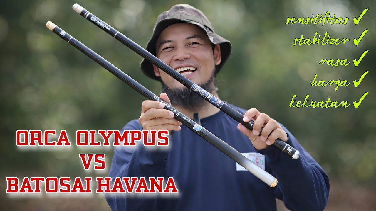 ADU GENGSI ‼️ JORAN PANCING TEGEK ROD BATTLE COMPARISON ORCA OLYMPUS VS BATOSAI HAVANA SPECIAL P.450