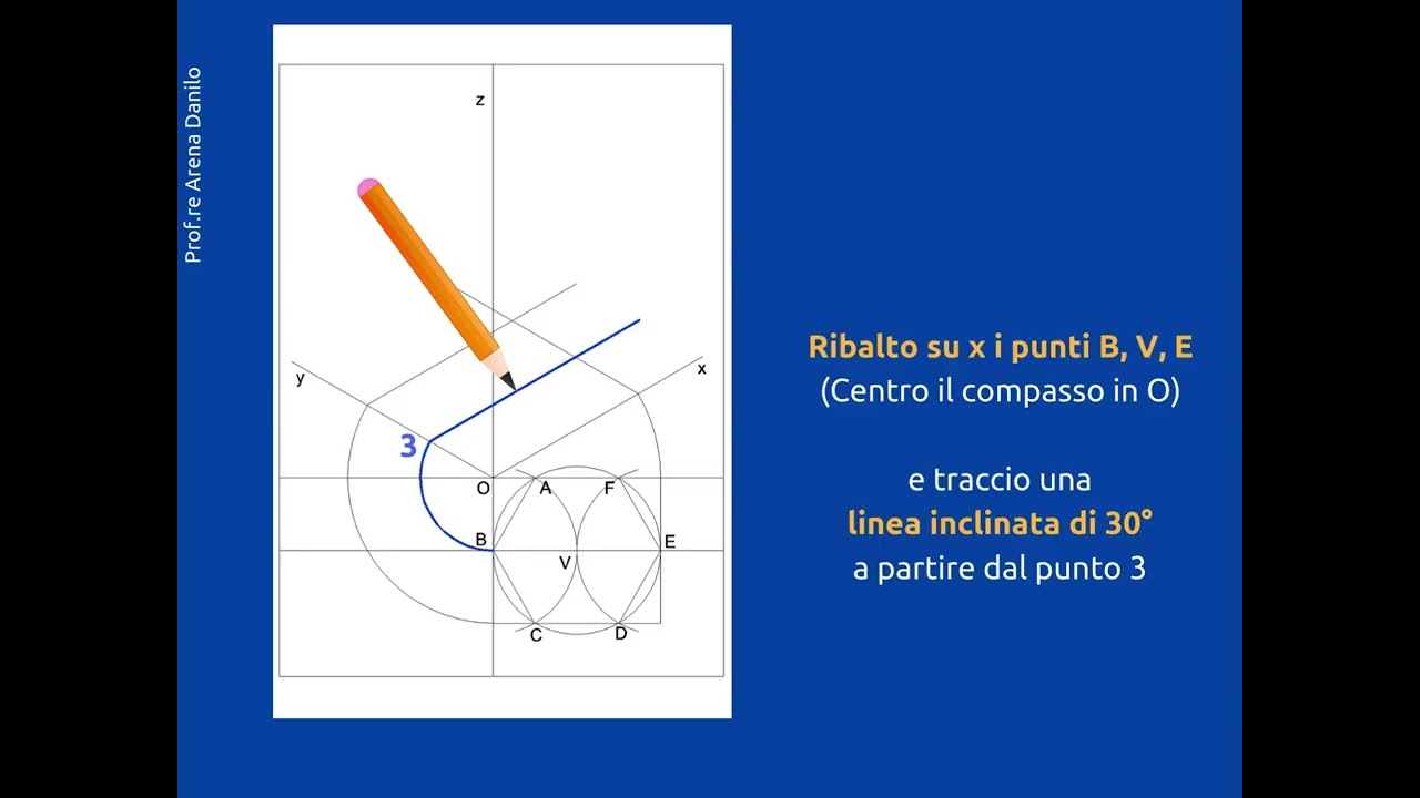 Assonometria-isometrica-piramide-esagonale- Prof.re DaniloTechno