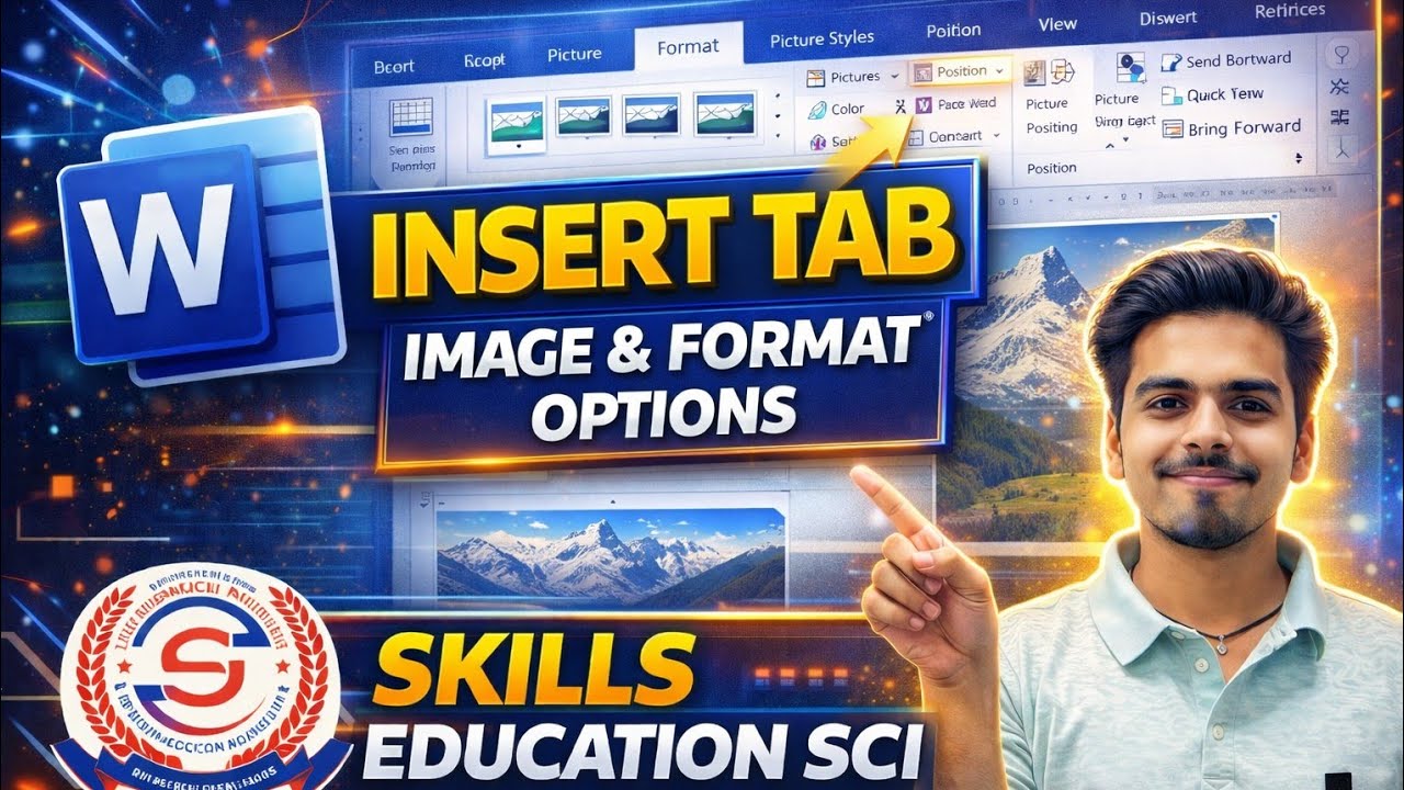 MS Word Insert Tab – Image & Format Options Full Explanation in Hindi | Picture Tools Tutorial 2026