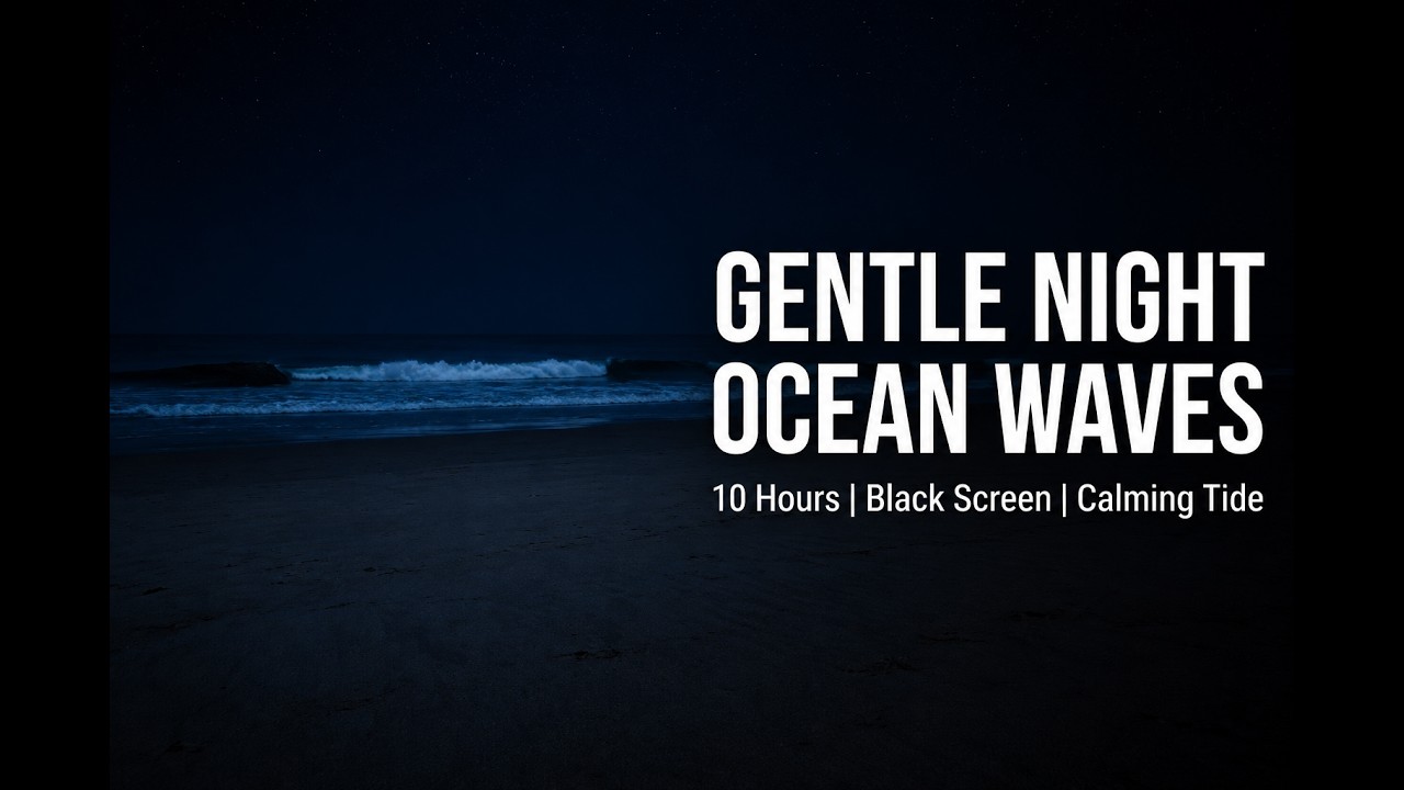 Ocean Waves for Sleep Black Screen | Deep Sleep Sounds, No Light, 10 Hours