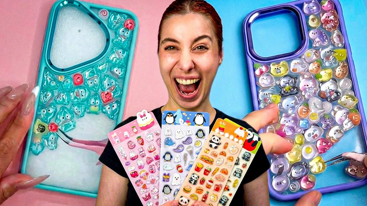 Hago las FUNDAS virales con STICKERS