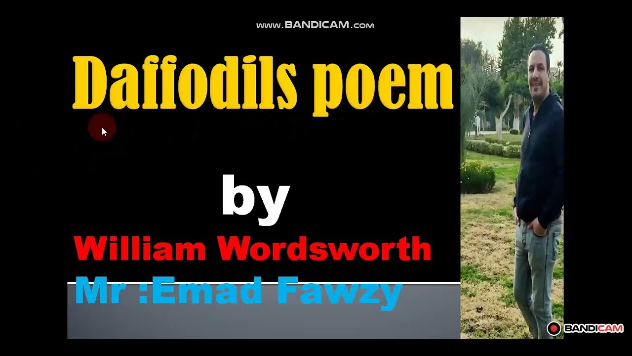 Daffodils by william wordsworth paraphrase ,figures of speech and rhyme scheme للصف الثاني الثانوي