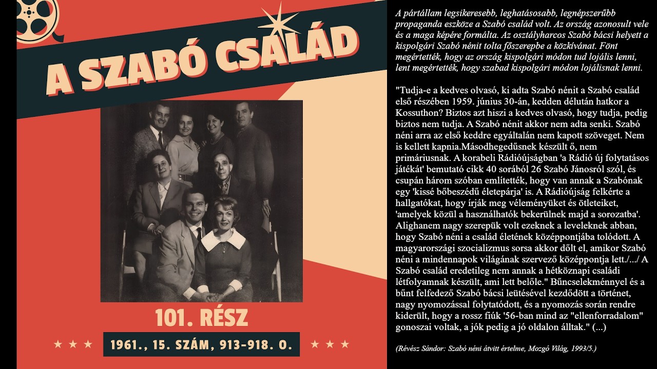 A Szabó család - 101. rész (1961., 15. szám, 913-918. o.)