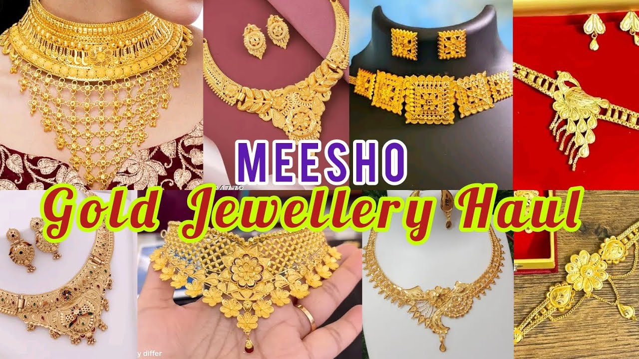 150000₹ ka gold Necklace Bss 130₹ me😱 Meesho One Gram Gold Necklace Starting Rs97 || cp ahana 