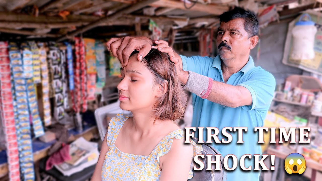 Intense Acupressure Head Massage 😱 First Time Experience By street Barber on The Roadside