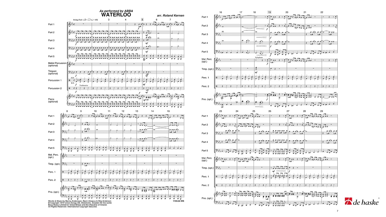Waterloo &ndash; arr. by Roland Kernen