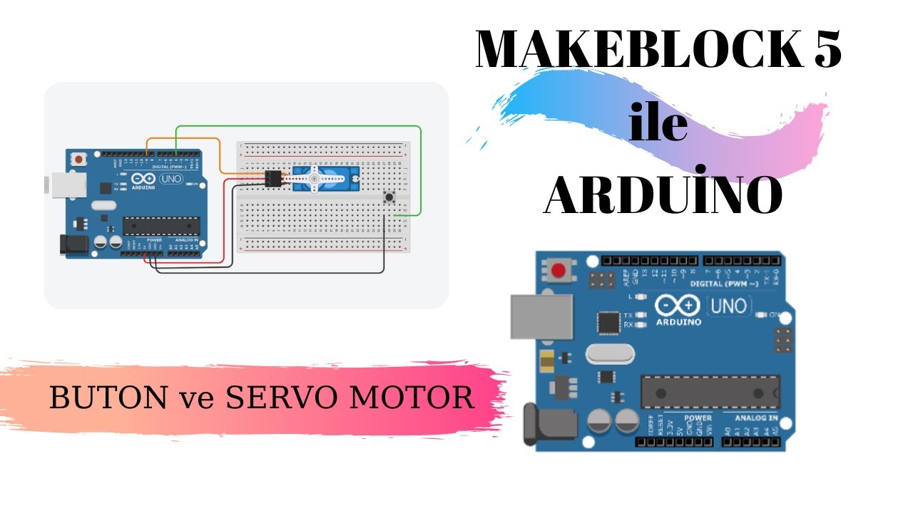 Makeblock5 ile Arduino-Böüm16-Butonla Servo Motor Kontrolü