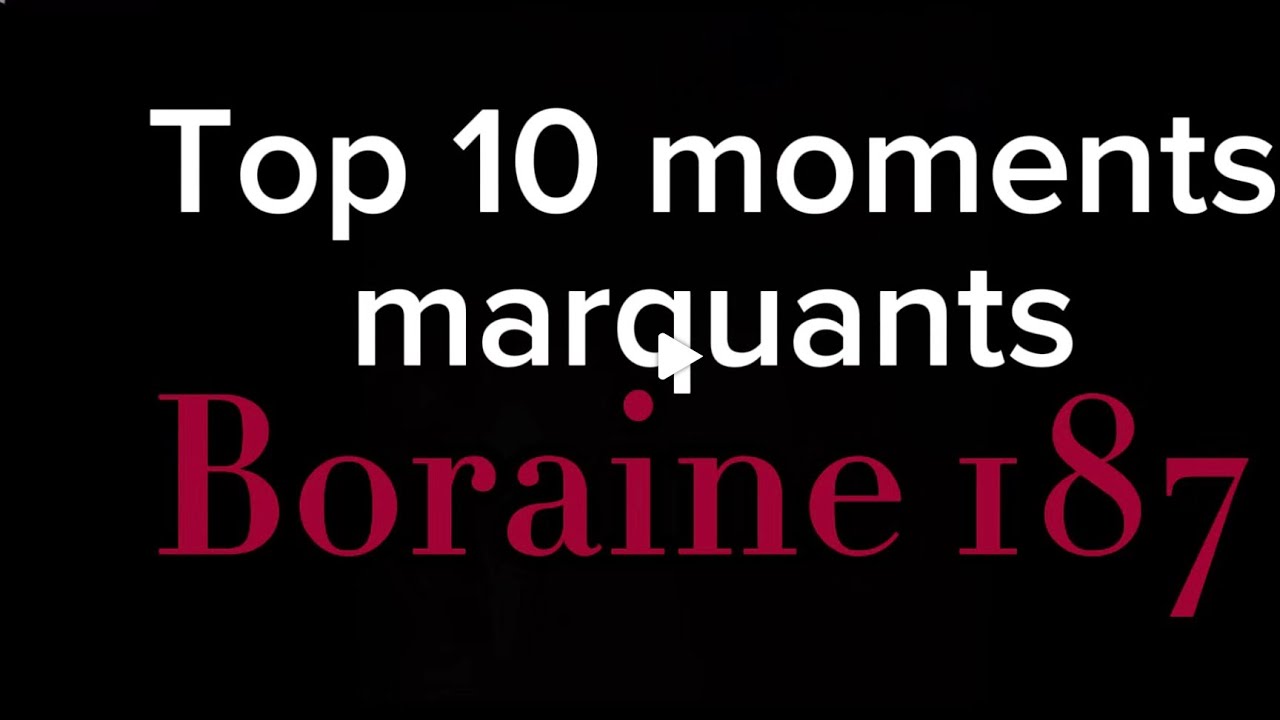 Top 10 moments boraine 187