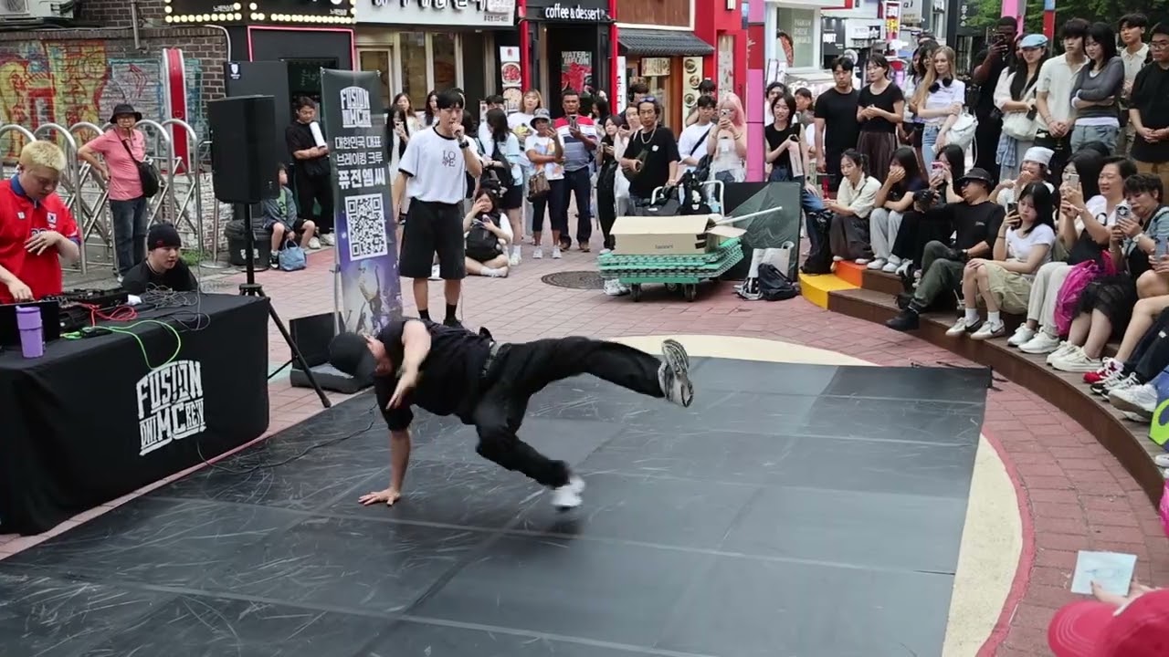 Kpop&JHKTV]#Fusion Mc Lunatic B-boy Breakdancing in hongdae#퓨전엠시루나틱#홍대#비보이 브레이크댄싱