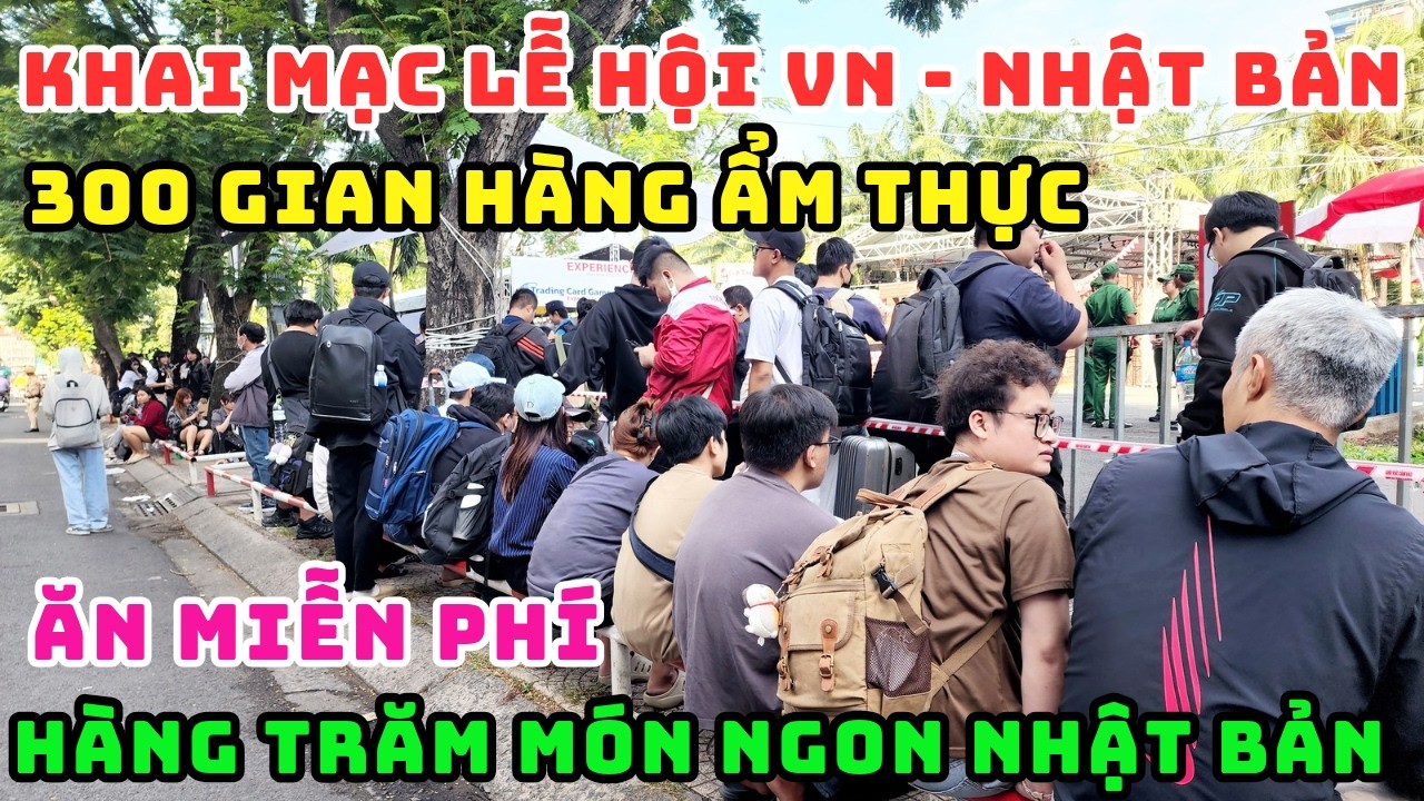 CHOÁNG LUÔN! BIỂN NGƯỜI XẾP HÀNG TỪ SÁNG SỚM ĐỂ CHEN NHAU VÀO NHẬN QUÀ TẶNG NHẬT BẢN MIỄN PHÍ