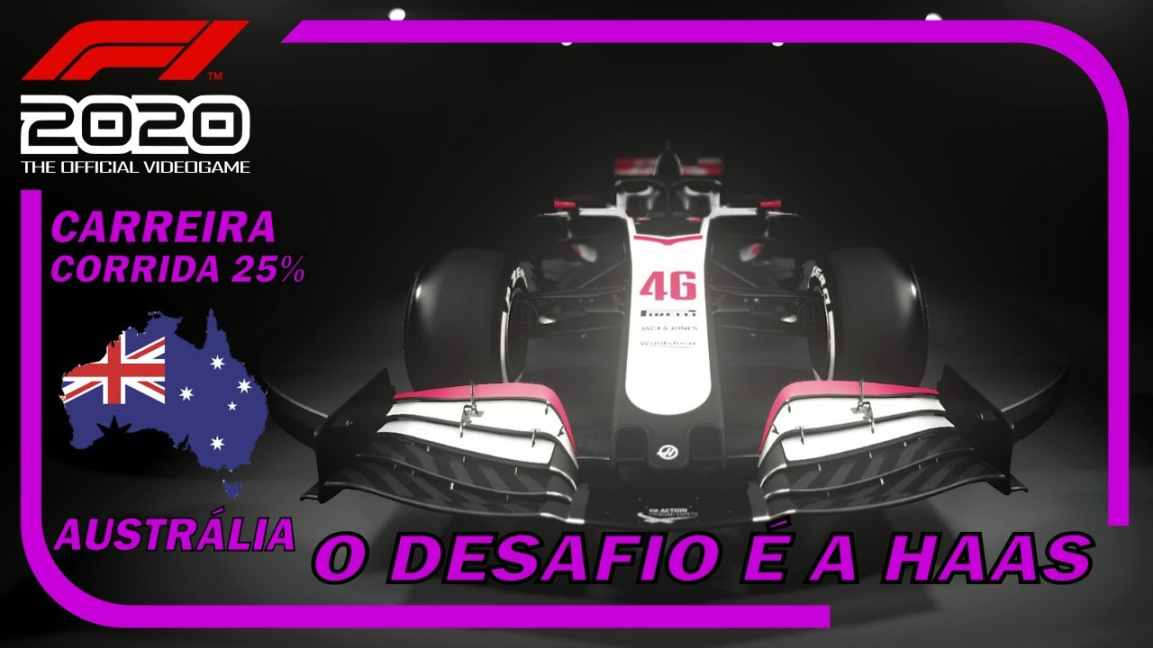 F1 2020 - MODO CARREIRA #1 - VAMOS DE HAAS - GP DO AUSTRÁLIA 25% - AI 102