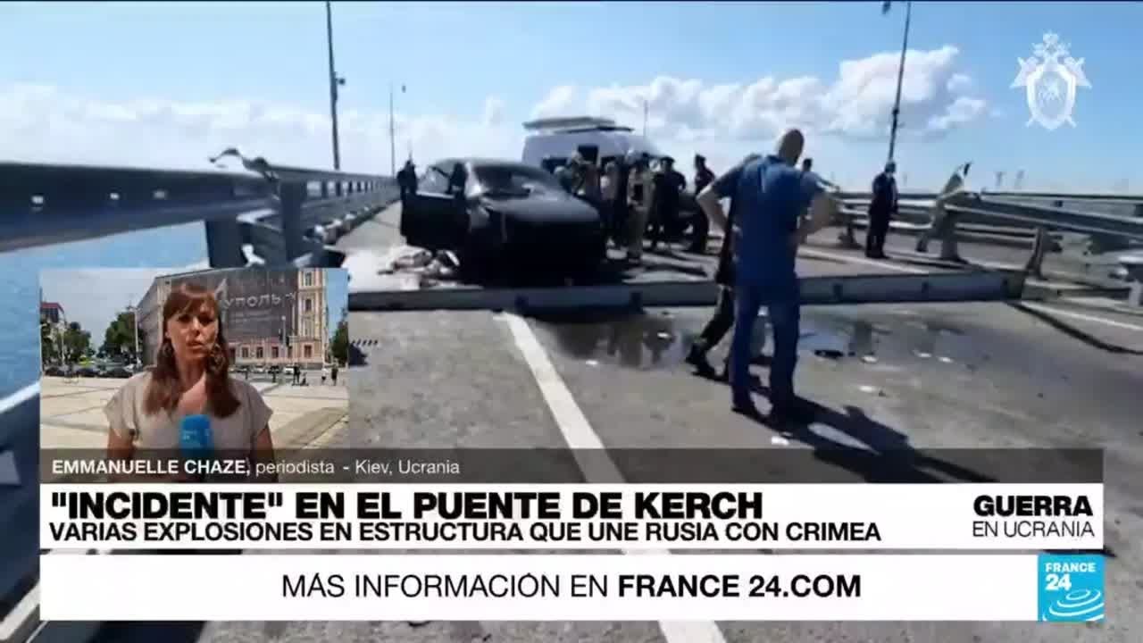 Informe desde Kiev: se registran explosiones en puente que une Crimea y Rusia