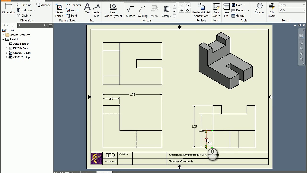 Datum and Aligned dimensioning