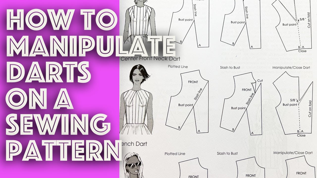 Easy Dart Manipulation On A Sewing Pattern Tutorial | Sew Anastasia