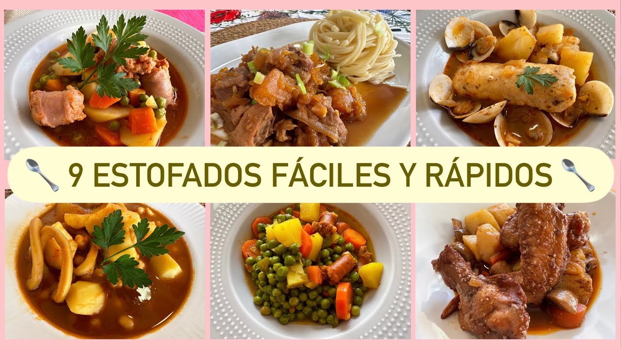 9 ESTOFADOS FÁCILES, RÁPIDOS Y BARATOS. Recetas VARIADAS de pescado, de verdura, de carne...
