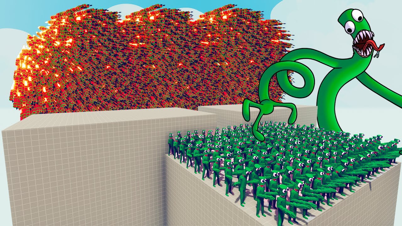 200x ЗЕЛЕНЫЙ РАДУЖНЫЙ ДРУГ + 1x ГИГАНТ против ВСЕХ БОГОВ - Абсолютно точный симулятор битвы (ВКЛ.)