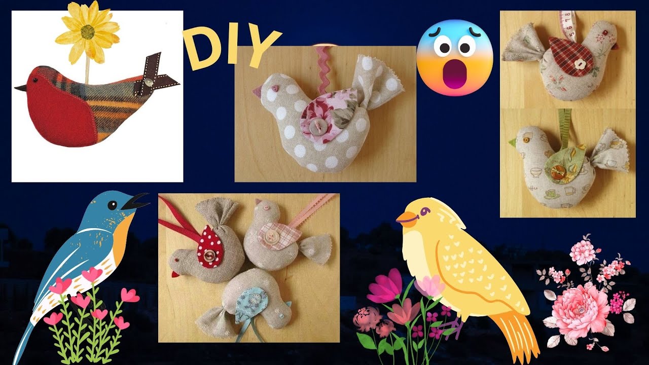 [DIY] Como HACER un Pájaro - Ave - En TELA  ESPECTACULAR y sencillo de Elaborar. Ideal para vender.