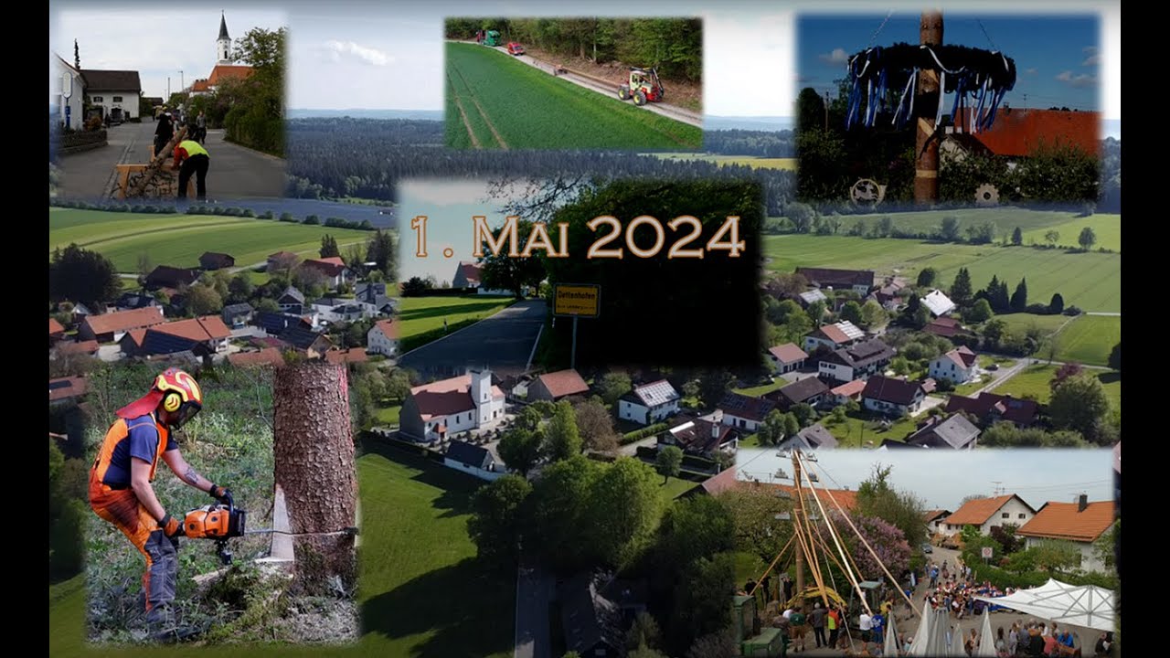 Maibaum aufstellen in Dettenhofen, Dießen am Ammersee | Vom Wald zum Dorfplatz