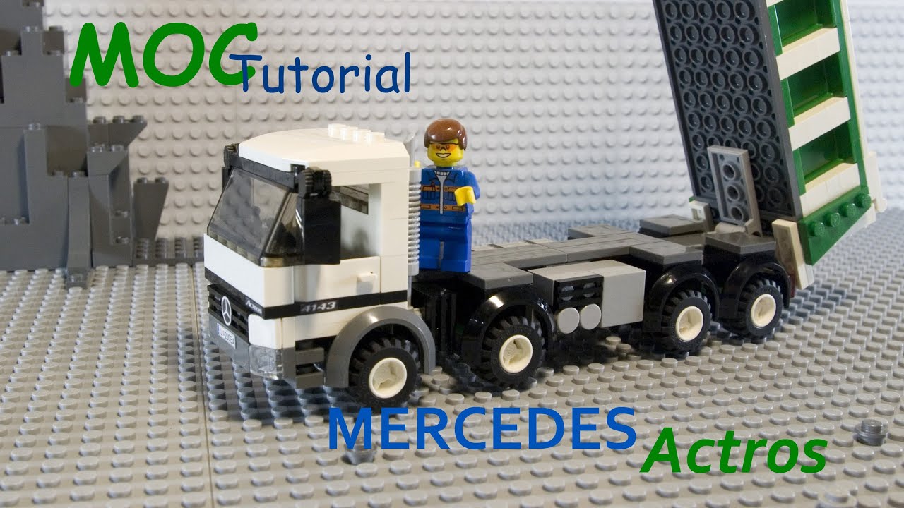 Lego dump truck Mercedes-Benz Actros 4143 8x6 Kipper MOC - Build - Tutorial - lego stop motion