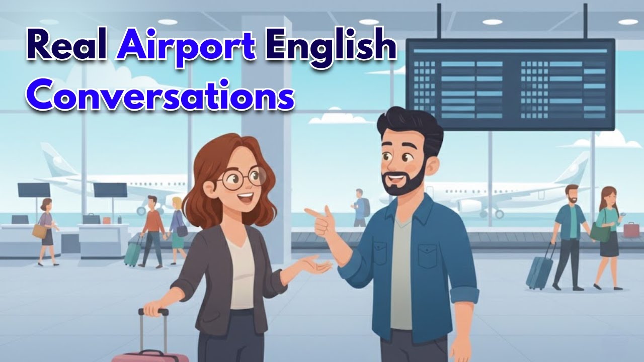 Airport English Conversation for Beginners | Speak Confidently While Traveling | Easy English Convo
