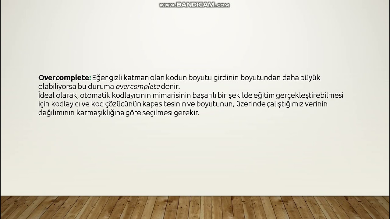 Derin &Ouml;ğrenme/ Oto Kodlayıcı