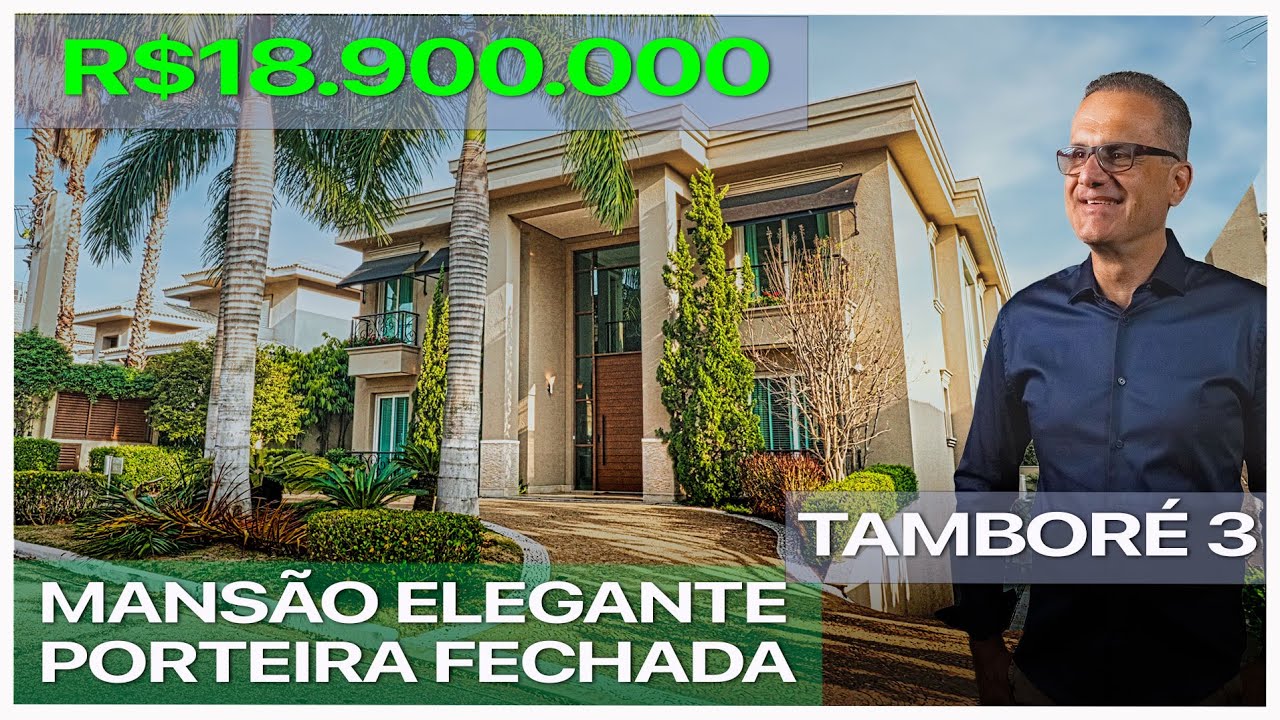 🏡 MANSÃO LUXUOSA E DECORADA | 900m² | Tamboré 3 - SP | R$18.900.000,00  🍃