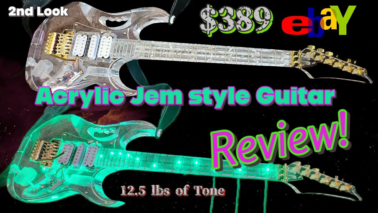 Потрясающая цена! Обзор акриловой гитары JEM Style на eBay: 24 идеальных лада, великолепный звук ...
