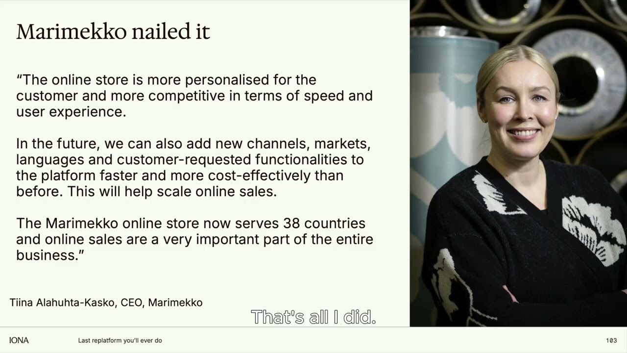 CCN 2025: From experimentation to scaling: IONA's composable commerce journey – Mikko Mantila, IONA