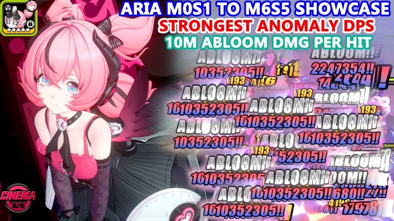 Aria M0S1 to M6S5 Showcase : Strongest Anomaly DPS : 10M Abloom DMG Per Hit | ZZZ Early Access 2.6