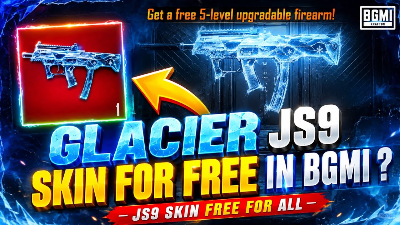 😱GLACIER JS9 SKIN FREE IN BGMI & PUBG MOBILE | GET FREE JS9 UPGRADE SKIN | CARD COLLECTION EVENT