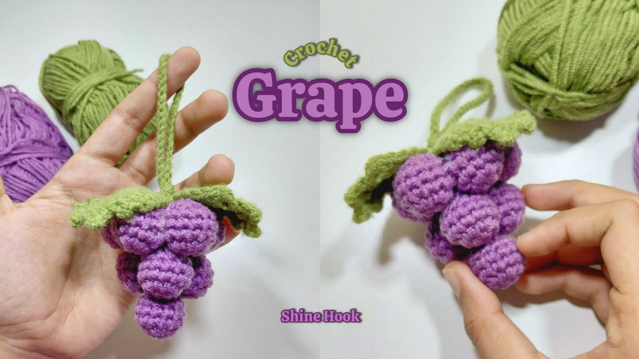CROCHET | How to Crochet Grape 🍇 | Grape Keychain Crochet Tutorial for Beginners 🍇