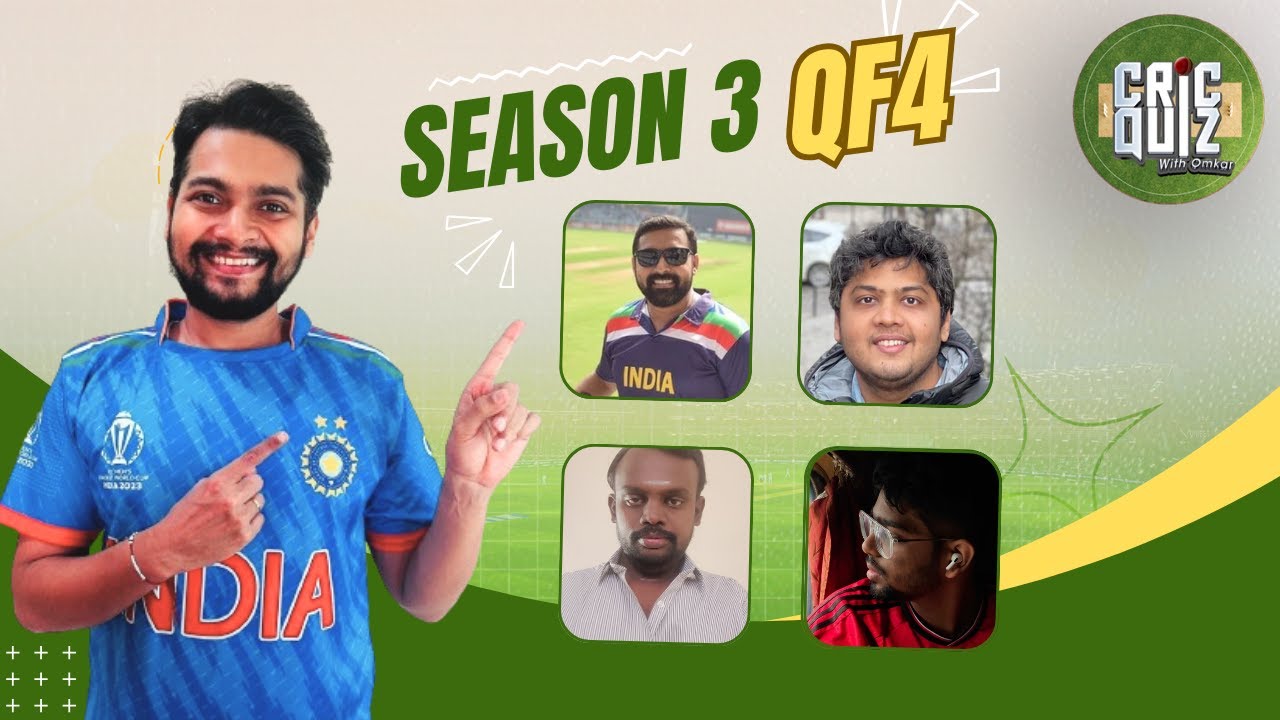 CricQuiz with Omkar | Feat. Hrishikesh, Yatrik, Midhun and Lavil | Cricket Quiz 2024 | Season 3