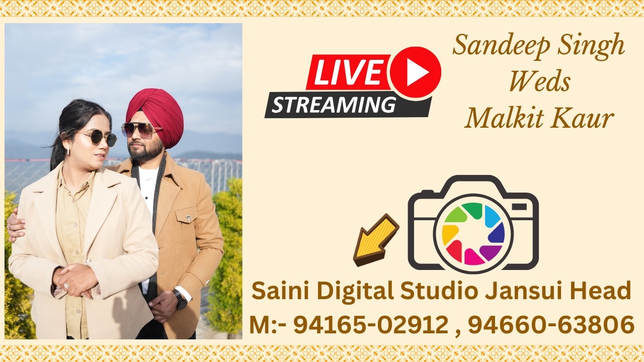 Sandeep Singh Weds Malkit Kaur // Live By:- Saini Digital Studio Jansui Head M:- 94165-02912