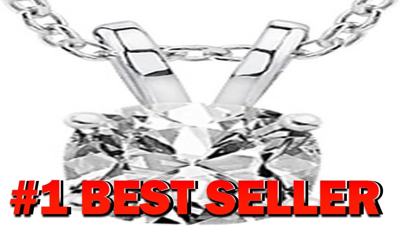 0.7 Carat 14K White Gold Cushion Diamond Solitaire Pendant Necklace H Color - B01MREIHMW