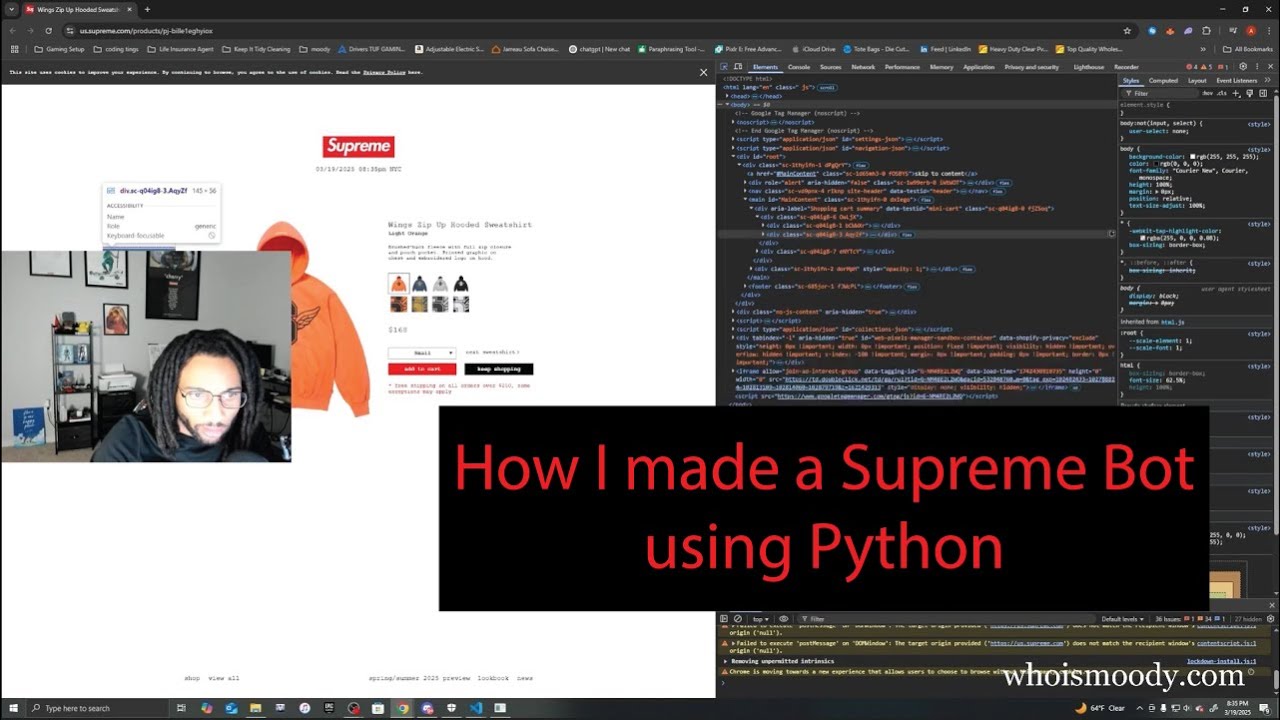 How I made a Supreme Bot using Python