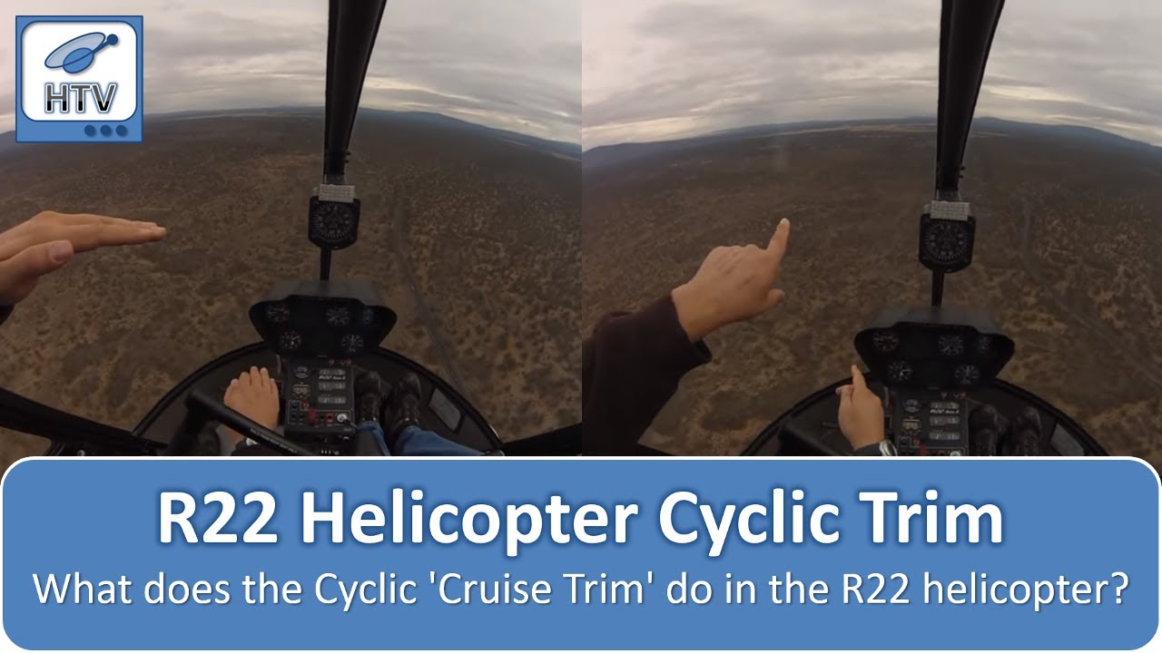 What Does the 'Cruise Trim' or 'Right Cyclic Trim' Do in the R22 Helicopter?