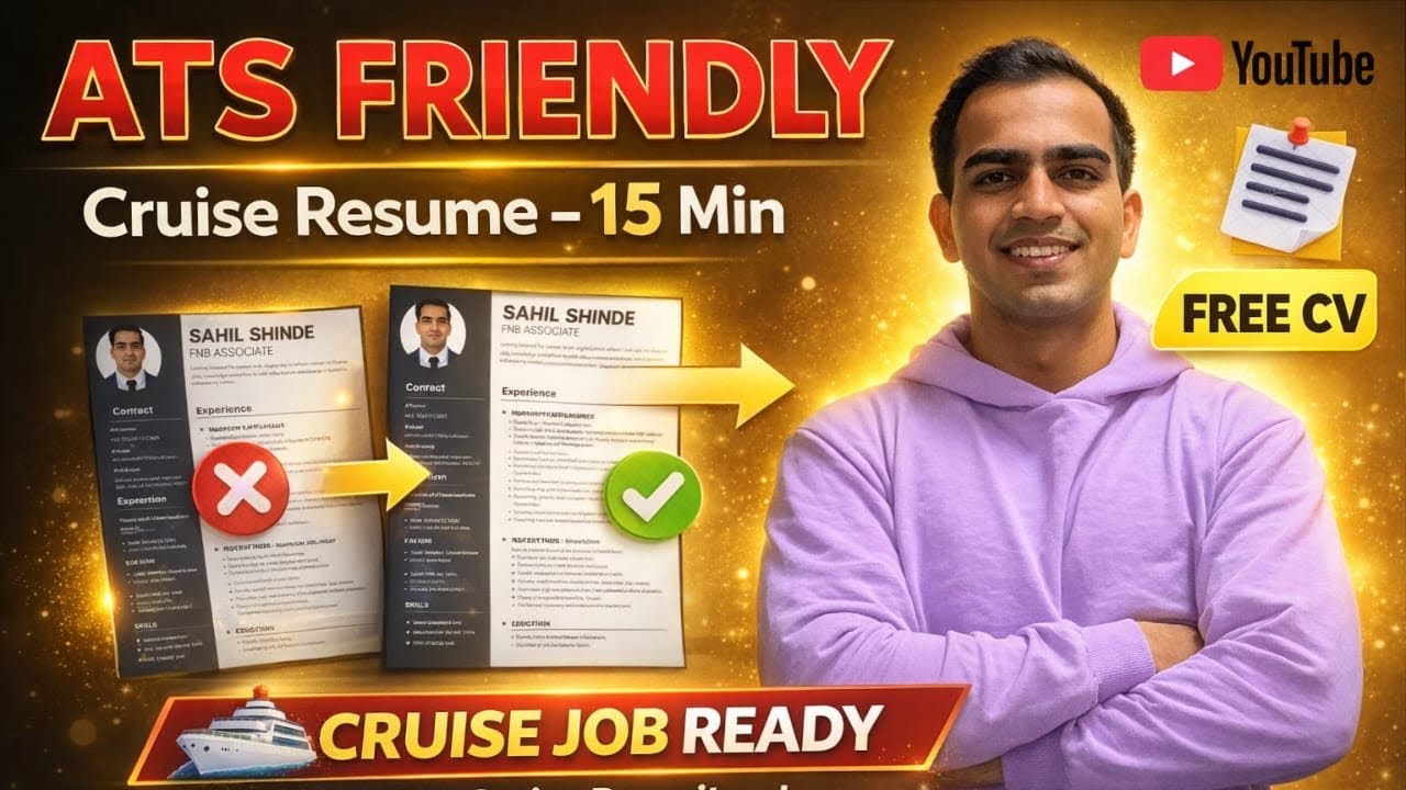 ATS Friendly Cruise Resume | Ship Job CV in 15 Minutes | FREE Template 😲
