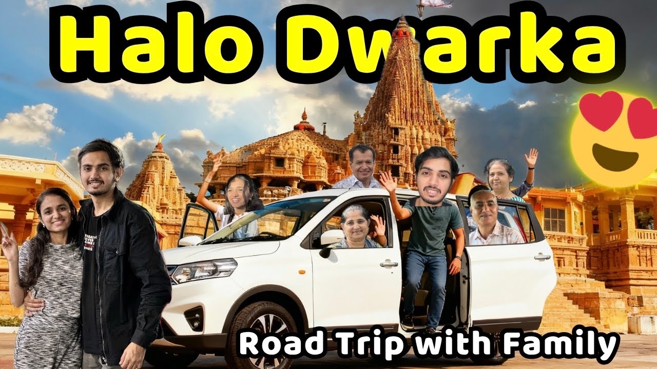 Halo Dwarka😍 Road Trip with Family | Jaydeep Devangi Vlogs | Couple Vlog