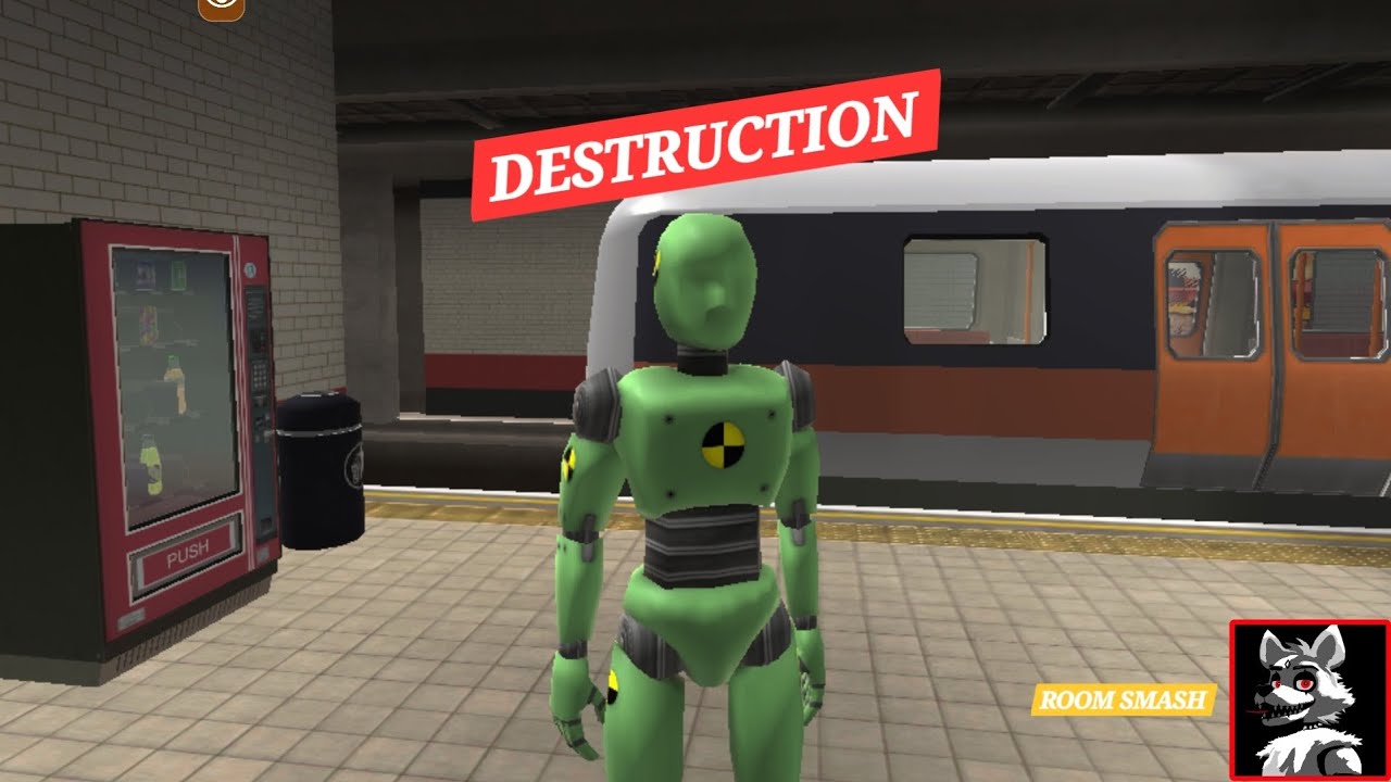 Absolutely WRECKING a subway station in Room Smash