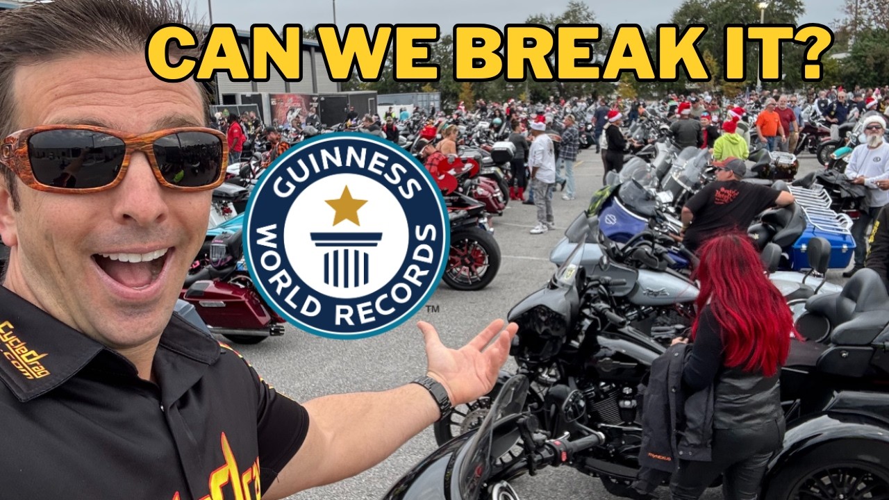 Trying to Break WORLD RECORD for Largest Motorcycle Toy Run!🤞