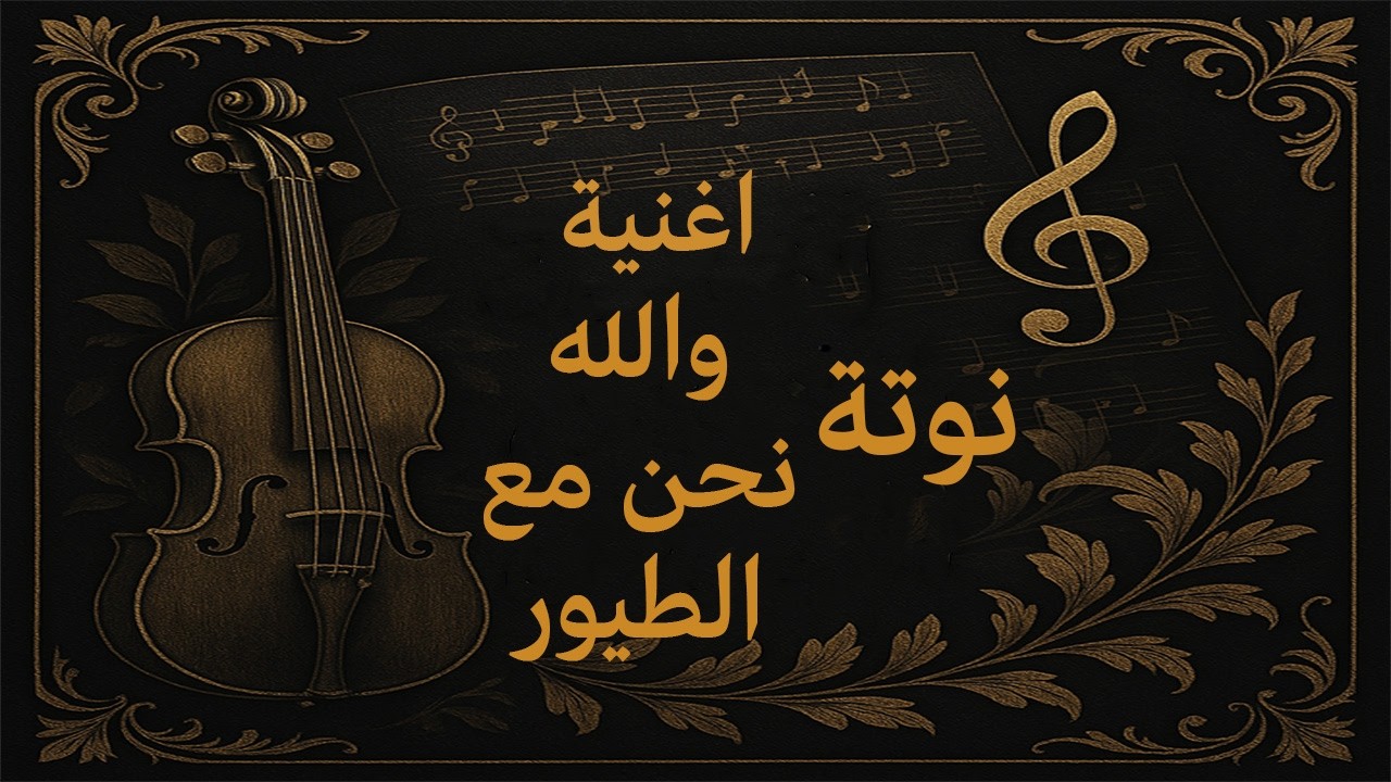 النوتة الموسيقية - اغنية والله نحن مع الطيور