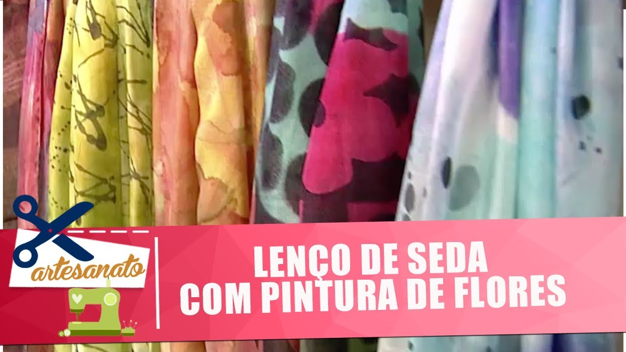 Aprenda a fazer um lindo lenço de seda com pintura de flores - Vida Melhor - 30/08/18