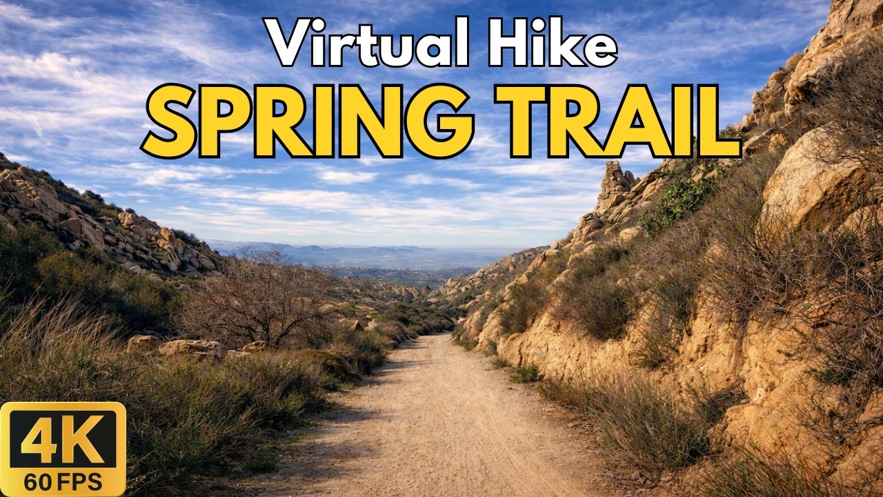 4K Virtual Hike – Spring Trail, Box Springs Mountain Reserve | 23-Min Scenic POV Walk