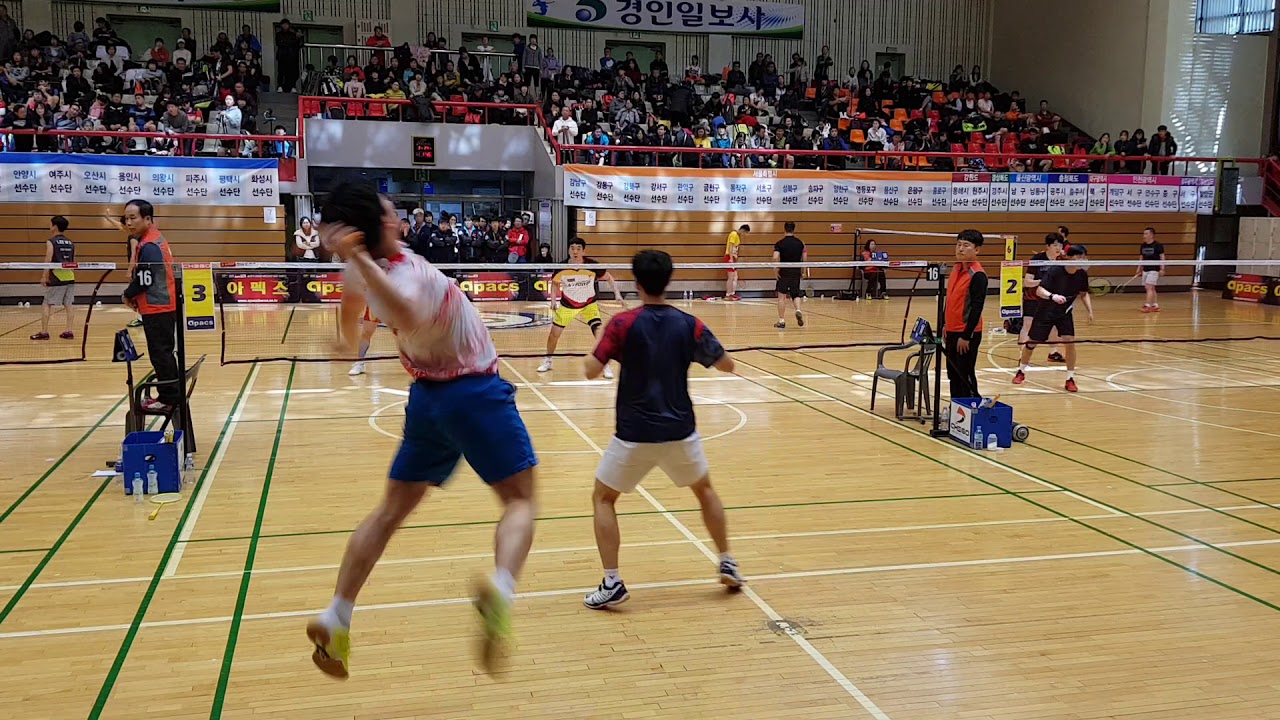 배틀킹) 남복 자강 준결승 강형기&박한종 vs 김승소&박진선 2019 과천시경인일보 전국배드민턴