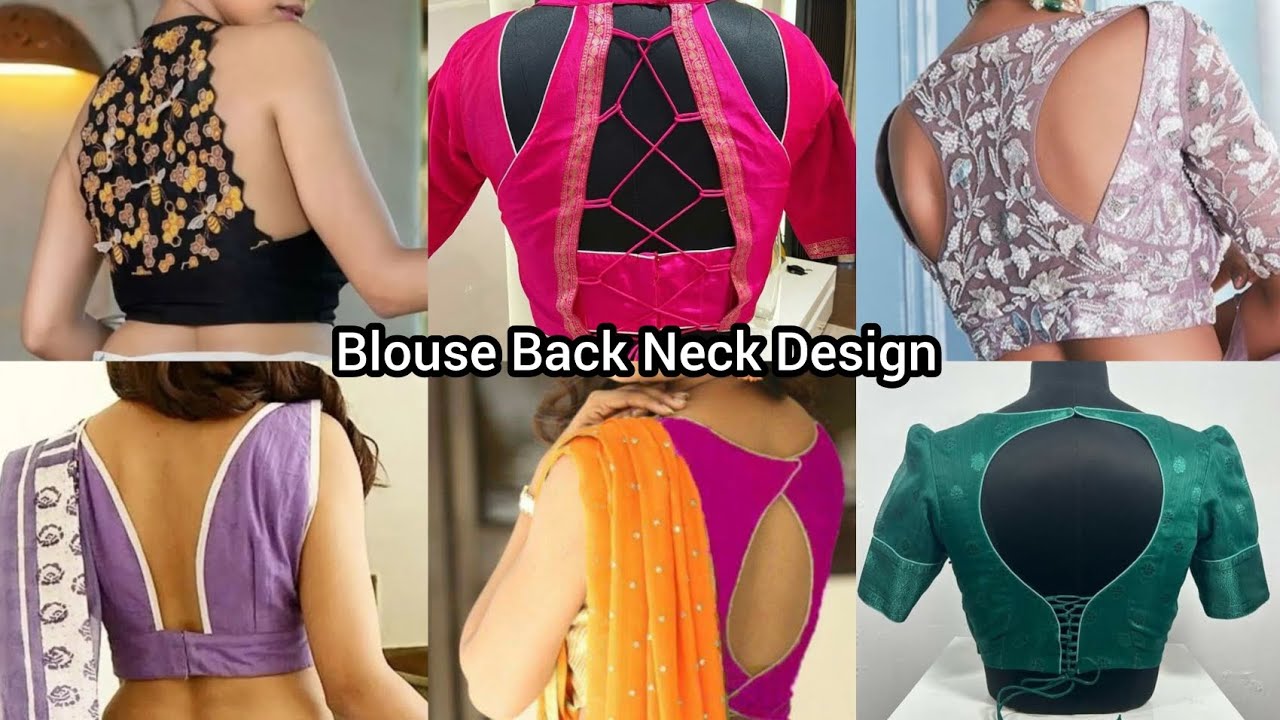 😍 Unique Pattern Blouse Back Neck Design Model | Fashionable Blouse Back Neck Design