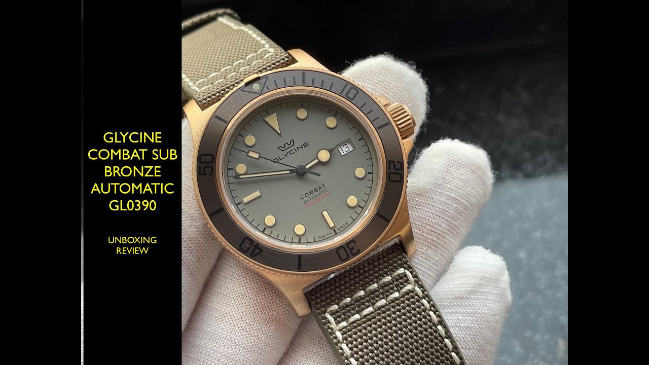 Glycine Combat Sub Bronze Automatic GL0390 Watch | Review Valjoux Relogios