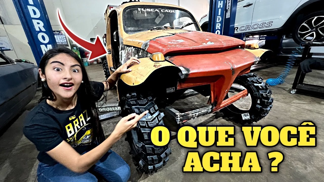 REVELEI COMO VAI SER A FRENTE DO FUSCA CAQUI !!!